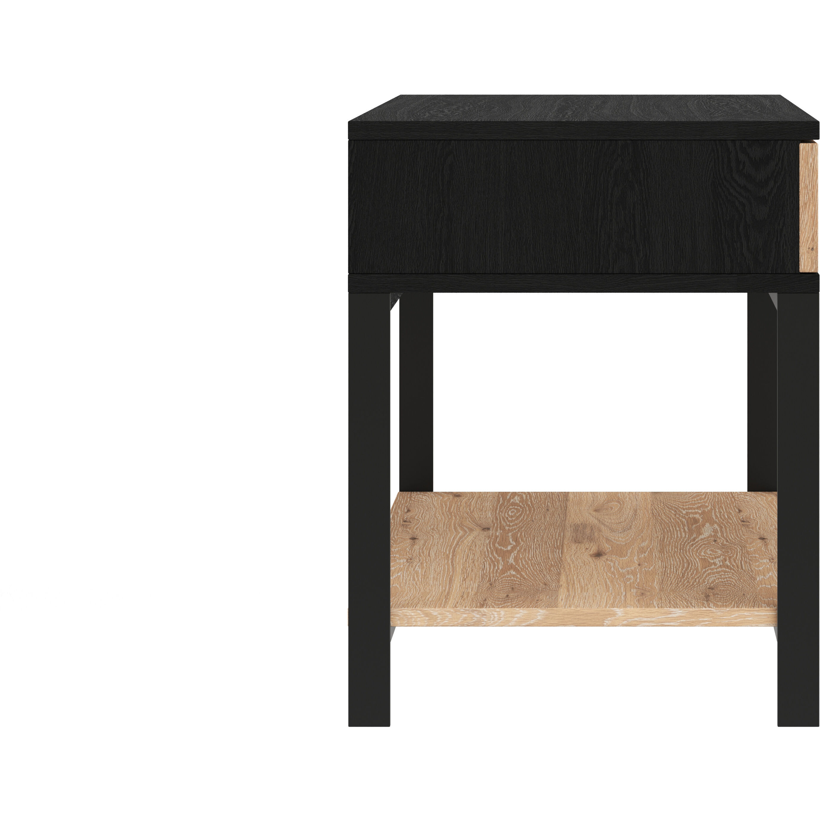 Rosso 23.75 X 23.5 inch Black / Brown / Matte Black Night Stand